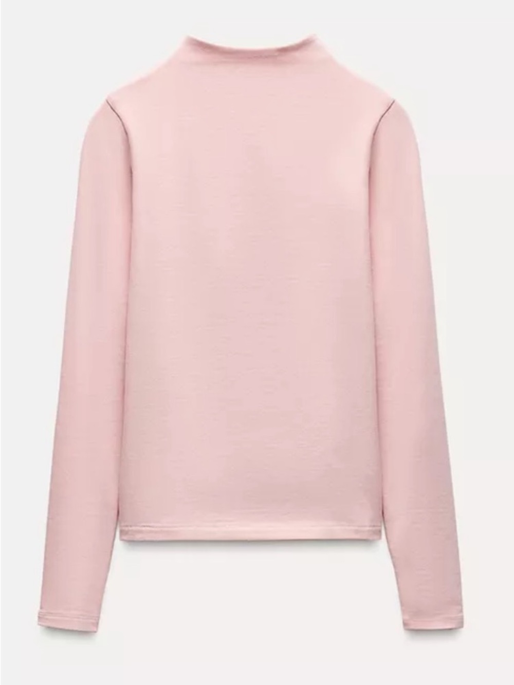 ZARA High Collar Top Dusty Rose Pink Women’s Small Cotton